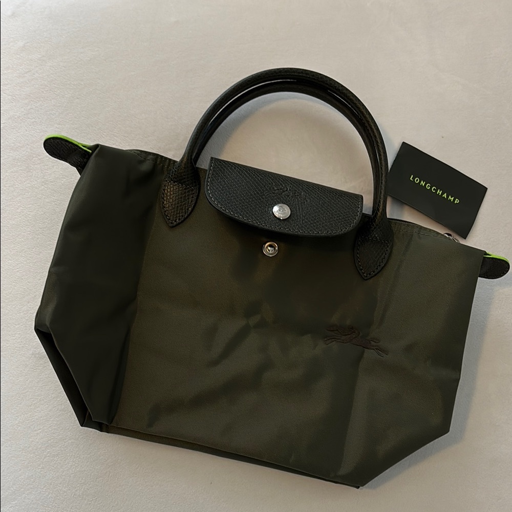 Longchamp Dark Green Le Pliage Small Tote (Special color)